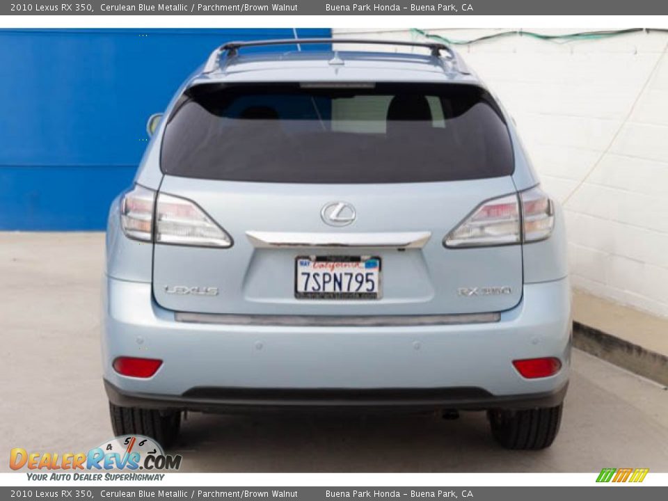 2010 Lexus RX 350 Cerulean Blue Metallic / Parchment/Brown Walnut Photo #9