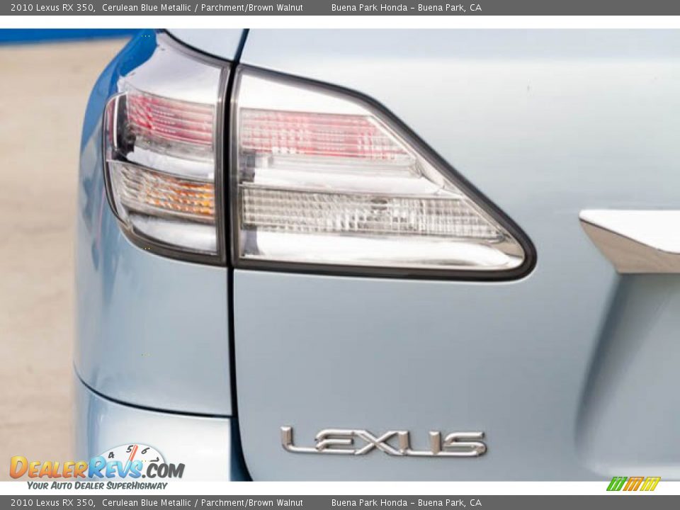 2010 Lexus RX 350 Cerulean Blue Metallic / Parchment/Brown Walnut Photo #10