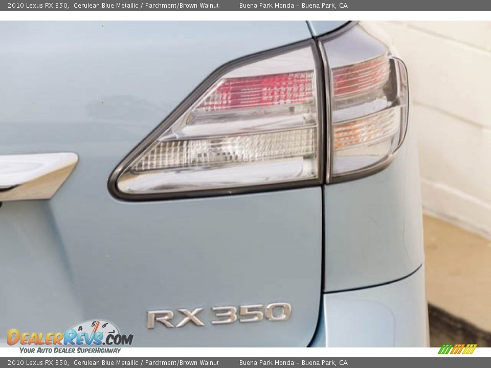 2010 Lexus RX 350 Cerulean Blue Metallic / Parchment/Brown Walnut Photo #11