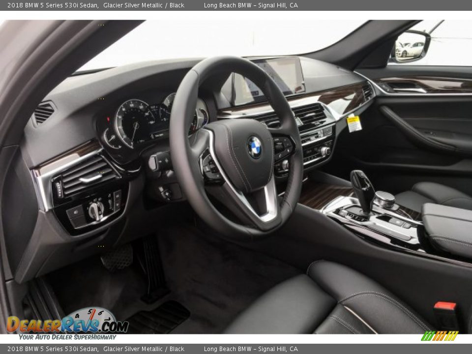 2018 BMW 5 Series 530i Sedan Glacier Silver Metallic / Black Photo #4