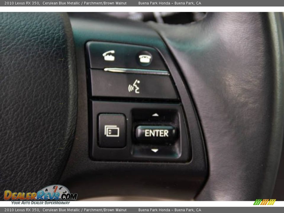 2010 Lexus RX 350 Cerulean Blue Metallic / Parchment/Brown Walnut Photo #15