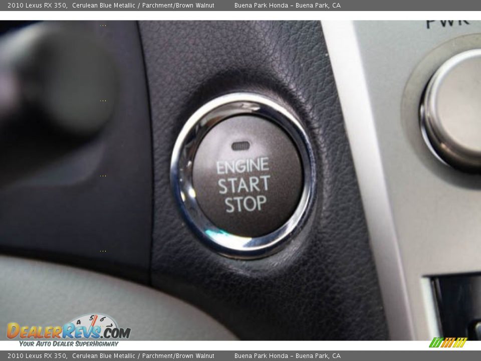 2010 Lexus RX 350 Cerulean Blue Metallic / Parchment/Brown Walnut Photo #16