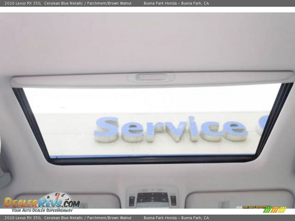 2010 Lexus RX 350 Cerulean Blue Metallic / Parchment/Brown Walnut Photo #18