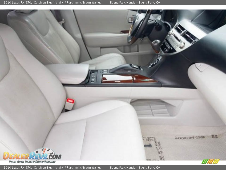 2010 Lexus RX 350 Cerulean Blue Metallic / Parchment/Brown Walnut Photo #23