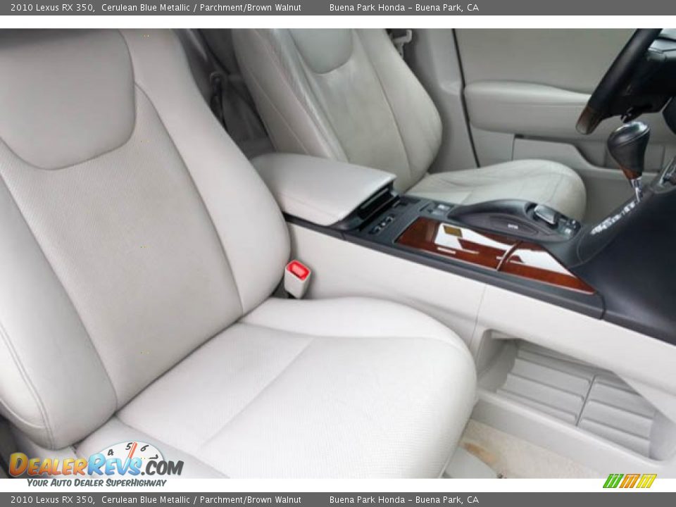 2010 Lexus RX 350 Cerulean Blue Metallic / Parchment/Brown Walnut Photo #24