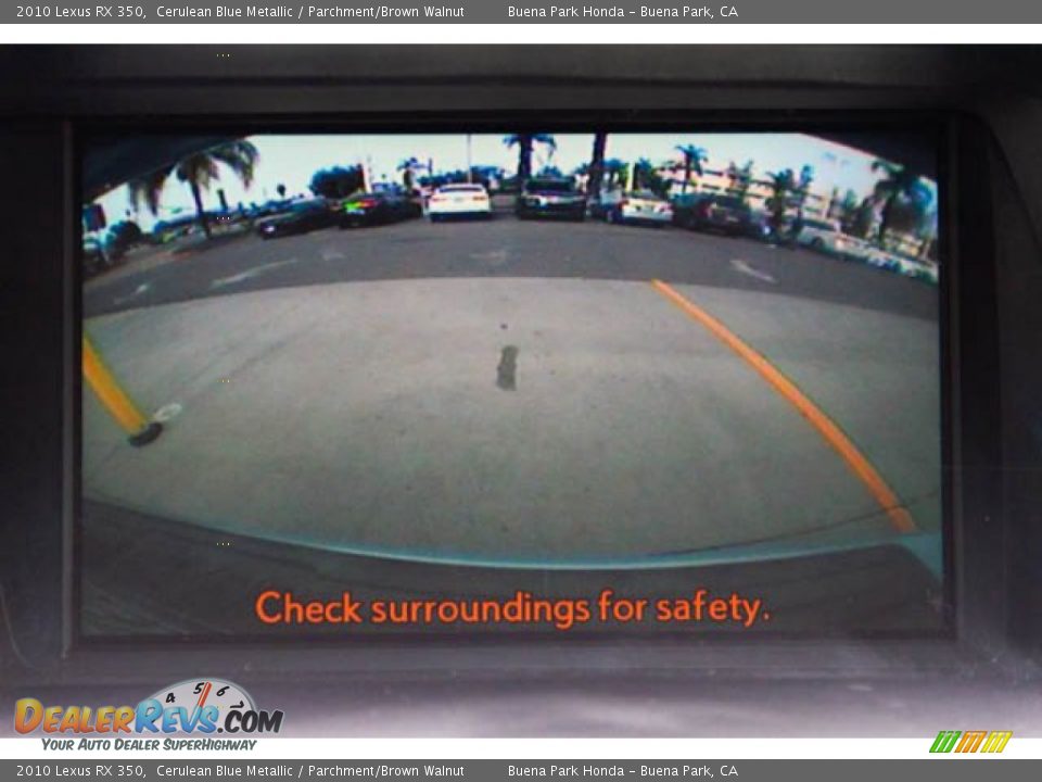 2010 Lexus RX 350 Cerulean Blue Metallic / Parchment/Brown Walnut Photo #26