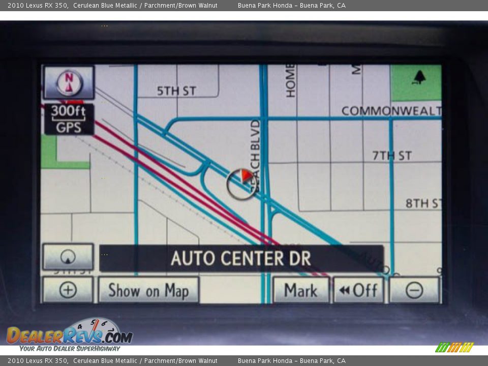 2010 Lexus RX 350 Cerulean Blue Metallic / Parchment/Brown Walnut Photo #27