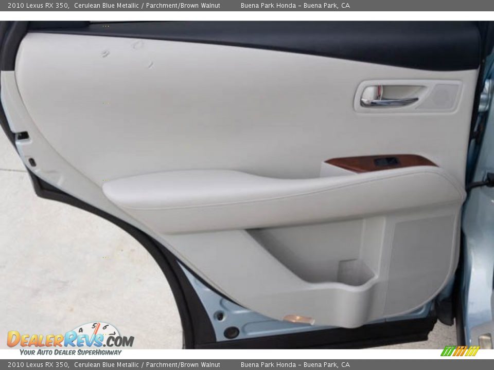 2010 Lexus RX 350 Cerulean Blue Metallic / Parchment/Brown Walnut Photo #30