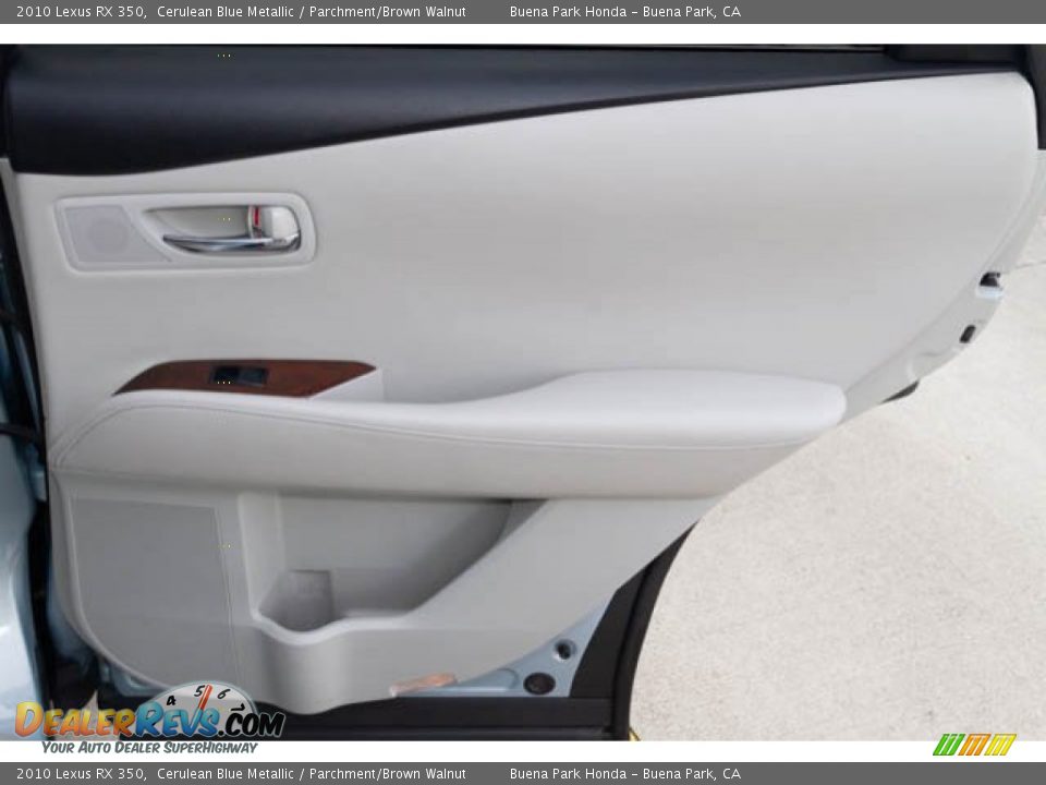 2010 Lexus RX 350 Cerulean Blue Metallic / Parchment/Brown Walnut Photo #31