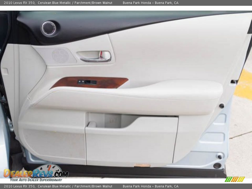 2010 Lexus RX 350 Cerulean Blue Metallic / Parchment/Brown Walnut Photo #32