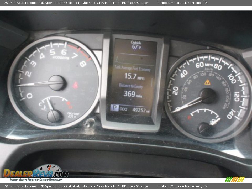 2017 Toyota Tacoma TRD Sport Double Cab 4x4 Magnetic Gray Metallic / TRD Black/Orange Photo #26