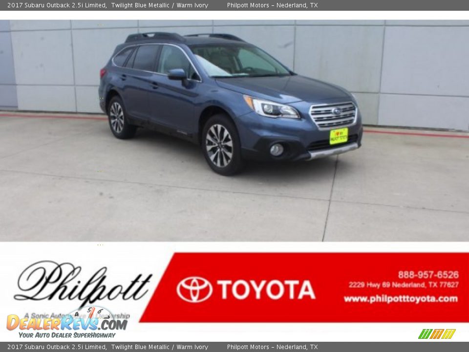 2017 Subaru Outback 2.5i Limited Twilight Blue Metallic / Warm Ivory Photo #1