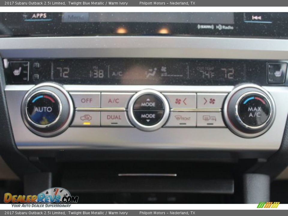 2017 Subaru Outback 2.5i Limited Twilight Blue Metallic / Warm Ivory Photo #13