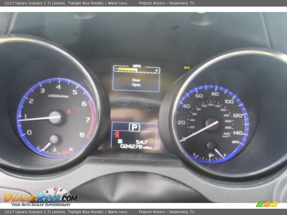 2017 Subaru Outback 2.5i Limited Twilight Blue Metallic / Warm Ivory Photo #27