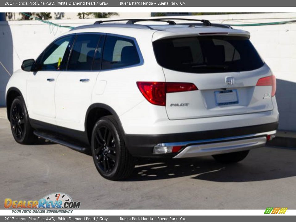2017 Honda Pilot Elite AWD White Diamond Pearl / Gray Photo #2