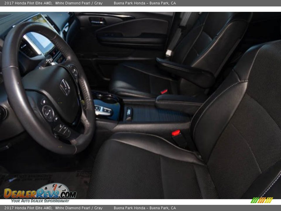 2017 Honda Pilot Elite AWD White Diamond Pearl / Gray Photo #3