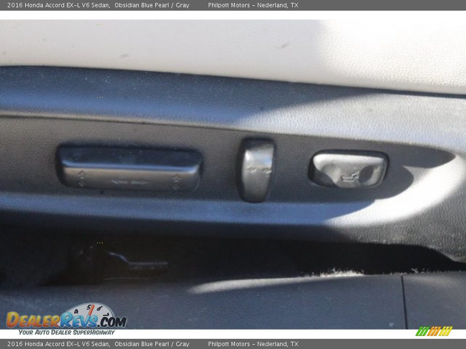 2016 Honda Accord EX-L V6 Sedan Obsidian Blue Pearl / Gray Photo #11