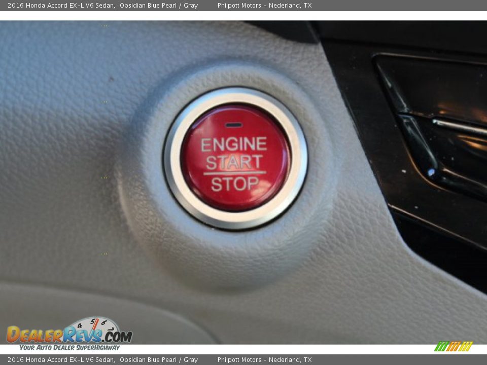 2016 Honda Accord EX-L V6 Sedan Obsidian Blue Pearl / Gray Photo #15