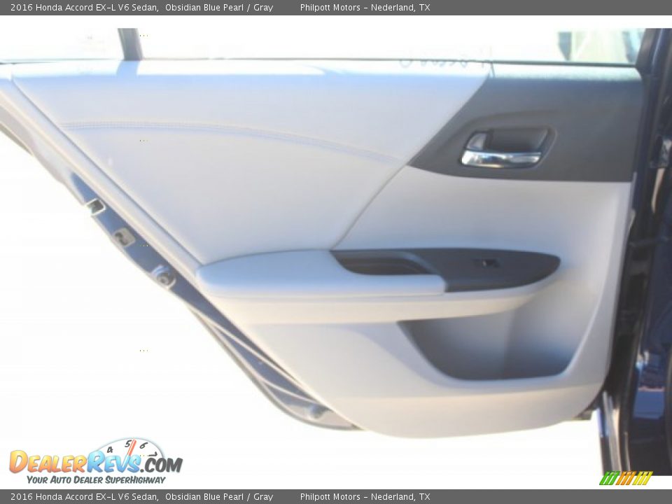 2016 Honda Accord EX-L V6 Sedan Obsidian Blue Pearl / Gray Photo #18