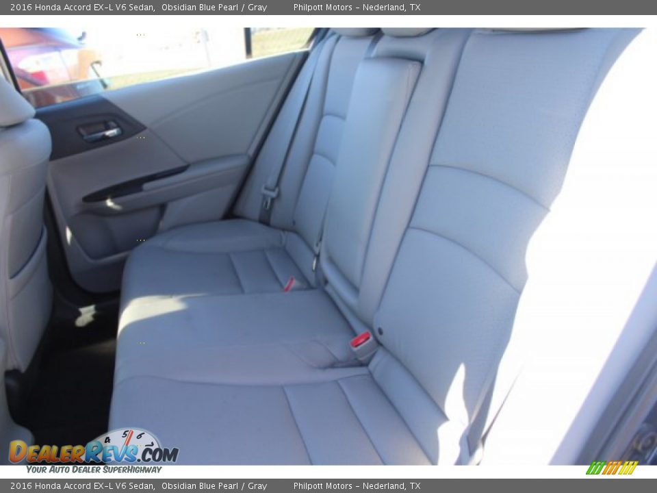 2016 Honda Accord EX-L V6 Sedan Obsidian Blue Pearl / Gray Photo #19