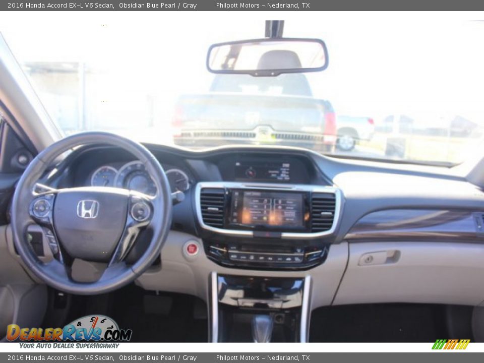 2016 Honda Accord EX-L V6 Sedan Obsidian Blue Pearl / Gray Photo #20