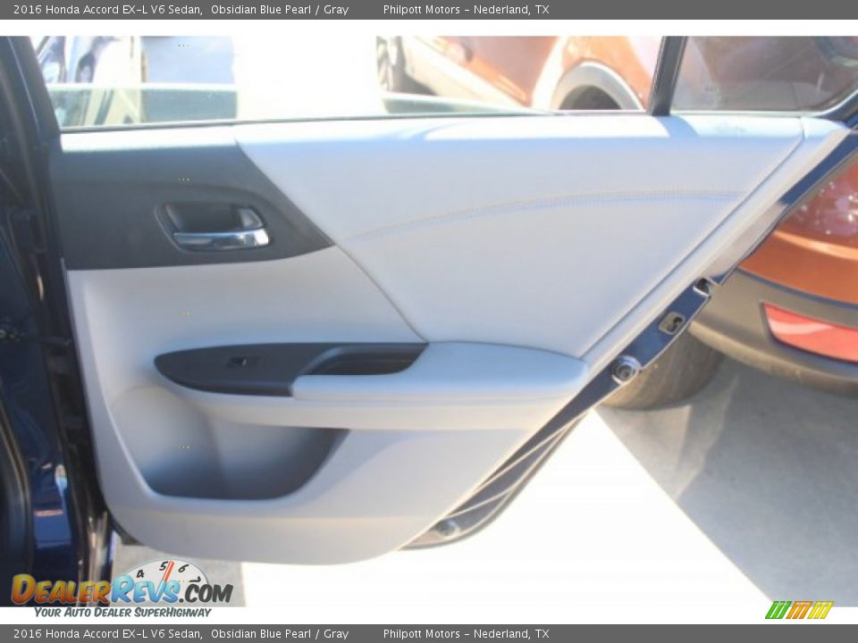 2016 Honda Accord EX-L V6 Sedan Obsidian Blue Pearl / Gray Photo #22