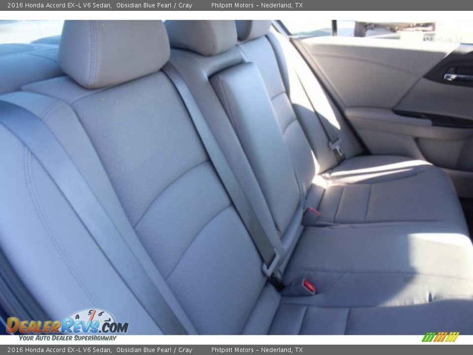 2016 Honda Accord EX-L V6 Sedan Obsidian Blue Pearl / Gray Photo #23