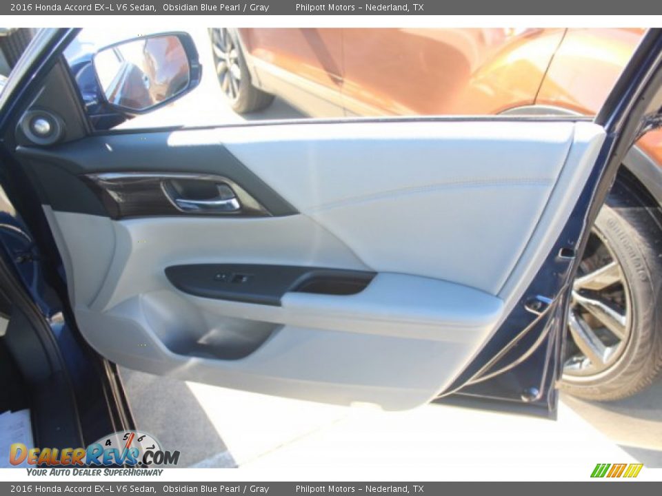 2016 Honda Accord EX-L V6 Sedan Obsidian Blue Pearl / Gray Photo #24