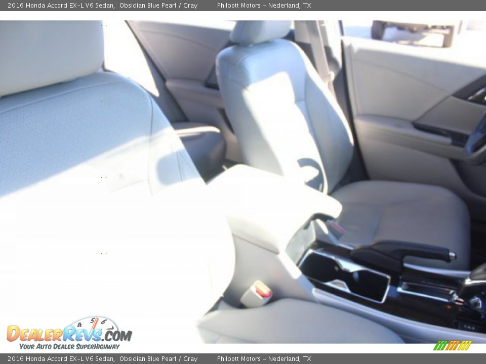 2016 Honda Accord EX-L V6 Sedan Obsidian Blue Pearl / Gray Photo #25