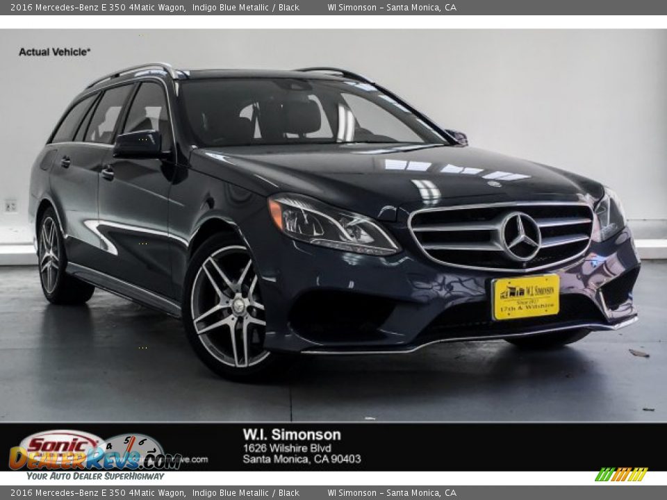 2016 Mercedes-Benz E 350 4Matic Wagon Indigo Blue Metallic / Black Photo #1