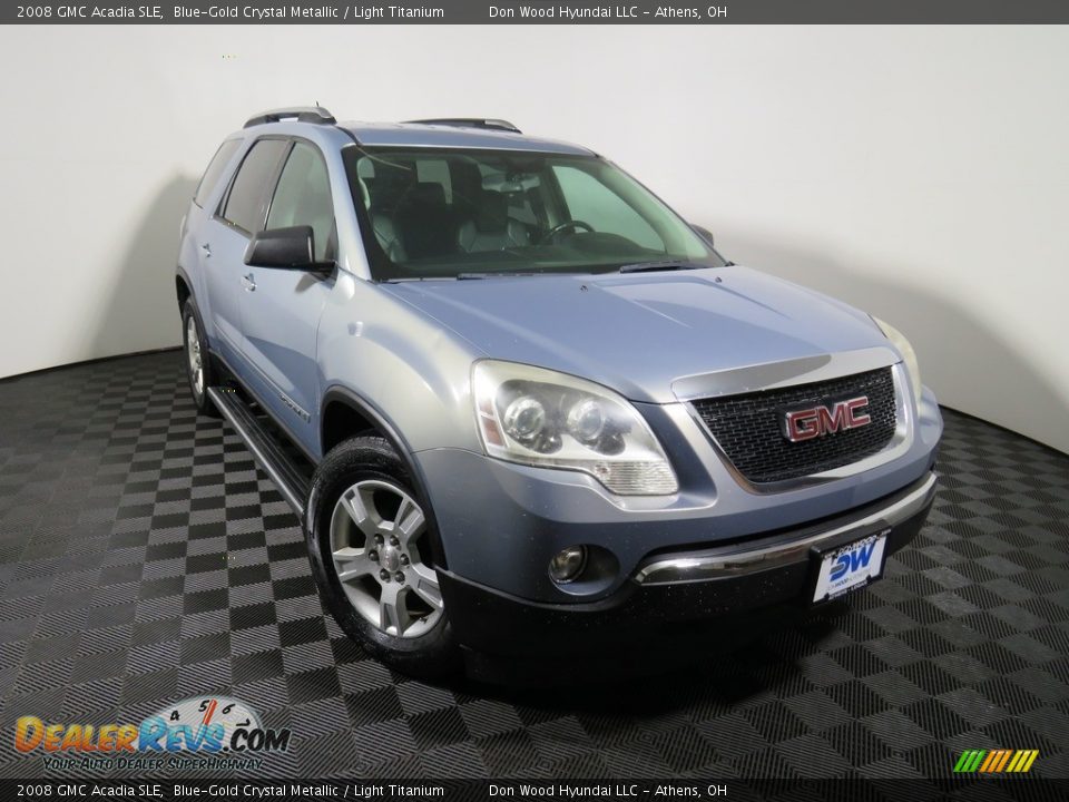 2008 GMC Acadia SLE Blue-Gold Crystal Metallic / Light Titanium Photo #4