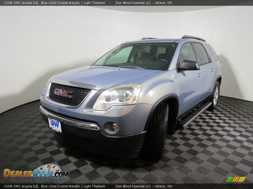 2008 GMC Acadia SLE Blue-Gold Crystal Metallic / Light Titanium Photo #8