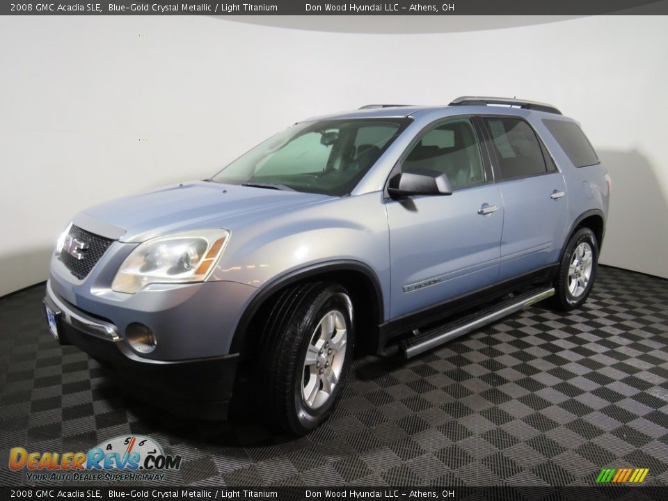 2008 GMC Acadia SLE Blue-Gold Crystal Metallic / Light Titanium Photo #9
