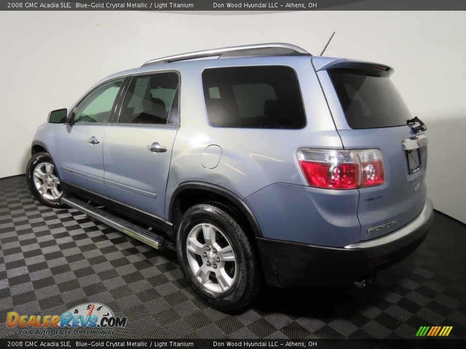 2008 GMC Acadia SLE Blue-Gold Crystal Metallic / Light Titanium Photo #12