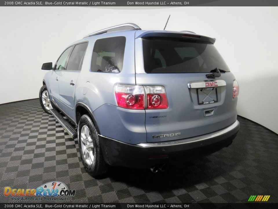 2008 GMC Acadia SLE Blue-Gold Crystal Metallic / Light Titanium Photo #13