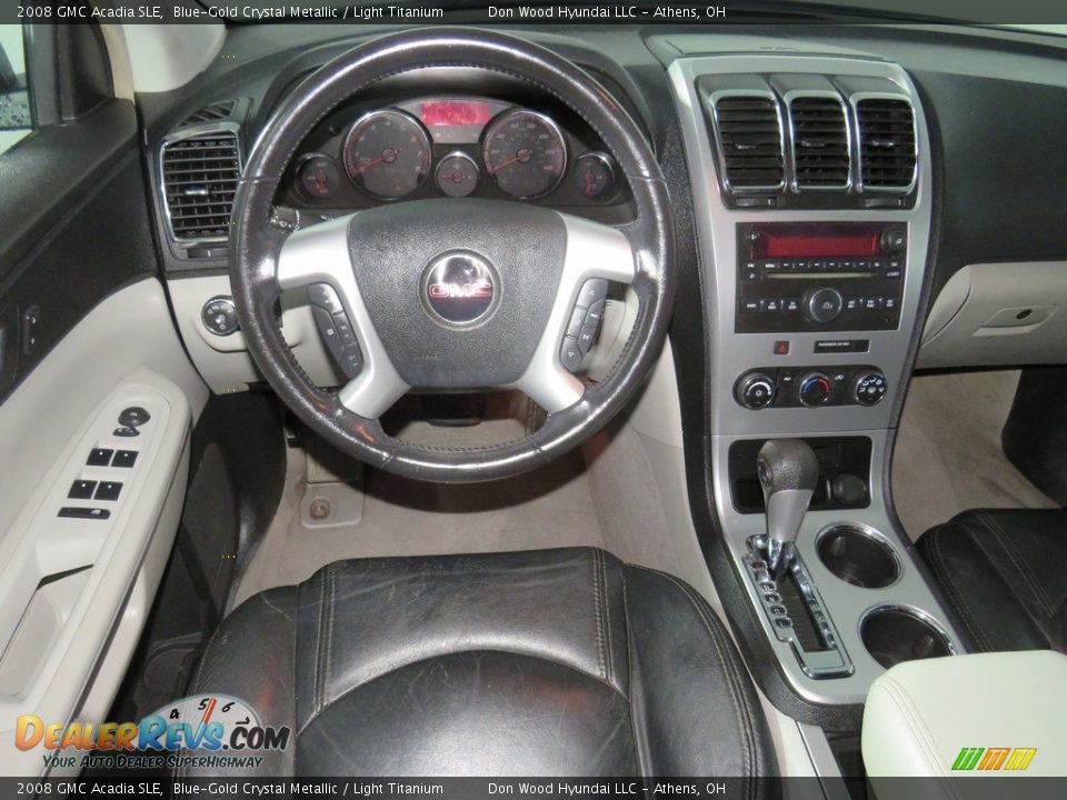 2008 GMC Acadia SLE Blue-Gold Crystal Metallic / Light Titanium Photo #28