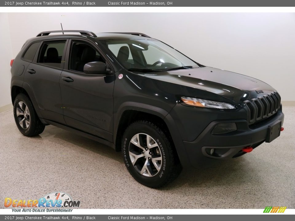 2017 Jeep Cherokee Trailhawk 4x4 Rhino / Black Photo #1