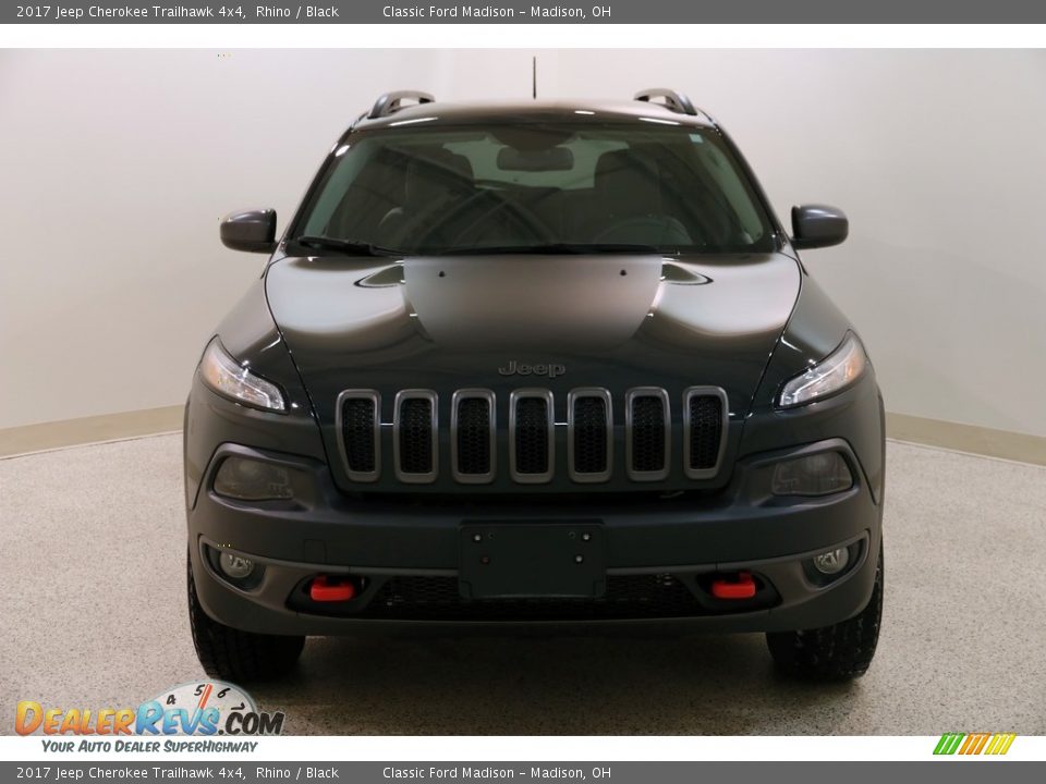 2017 Jeep Cherokee Trailhawk 4x4 Rhino / Black Photo #2