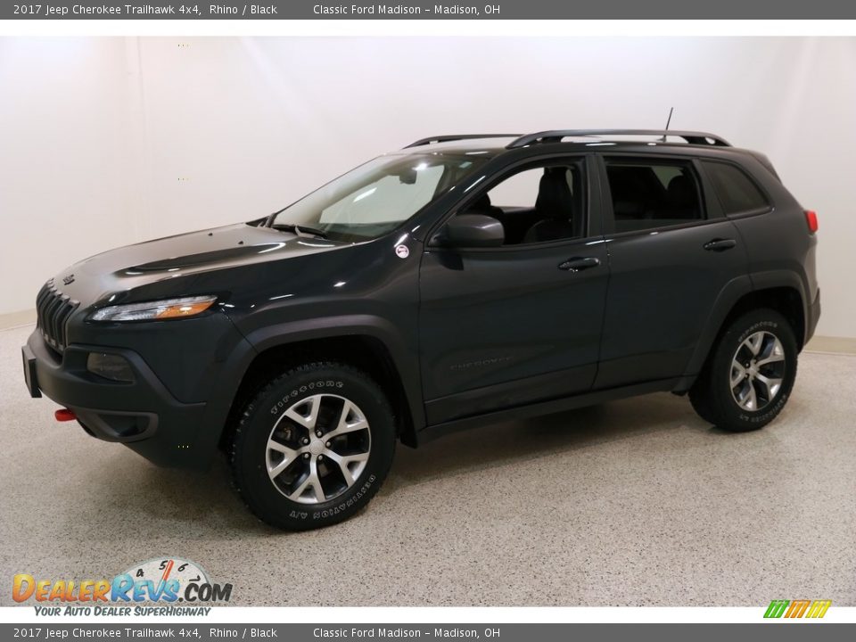 2017 Jeep Cherokee Trailhawk 4x4 Rhino / Black Photo #3