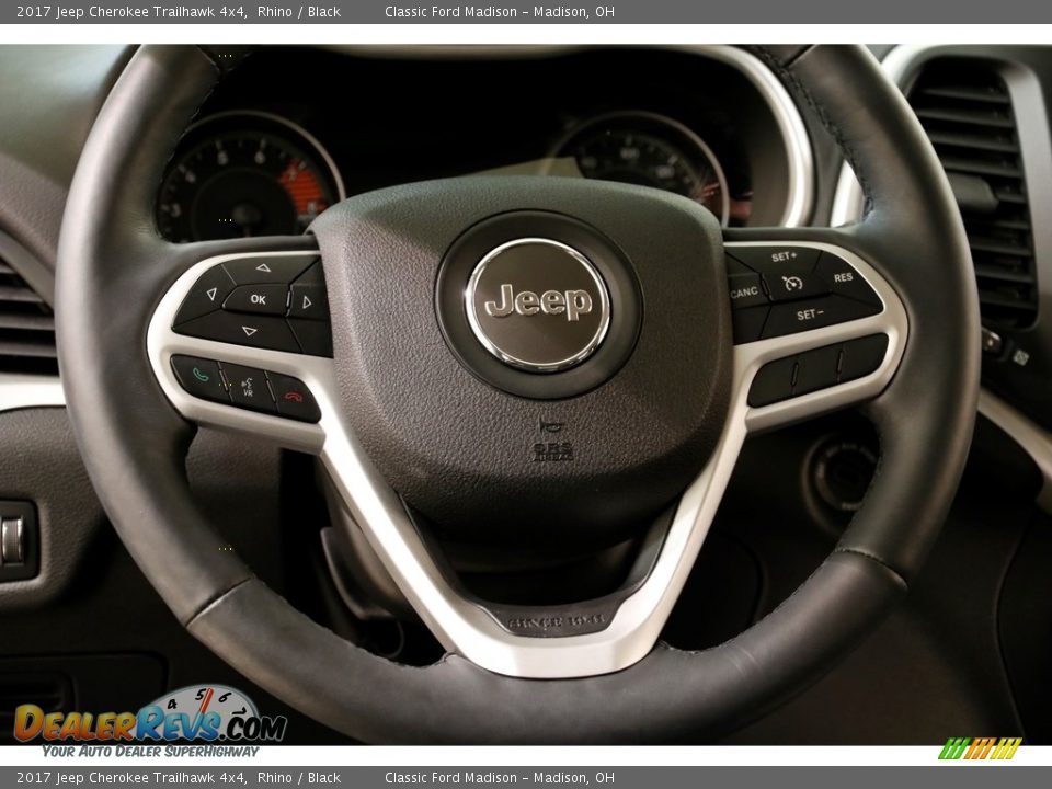 2017 Jeep Cherokee Trailhawk 4x4 Rhino / Black Photo #7