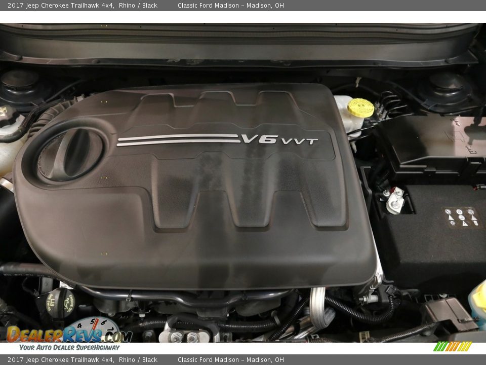 2017 Jeep Cherokee Trailhawk 4x4 Rhino / Black Photo #24