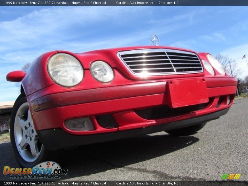 1999 Mercedes-Benz CLK 320 Convertible Magma Red / Charcoal Photo #1