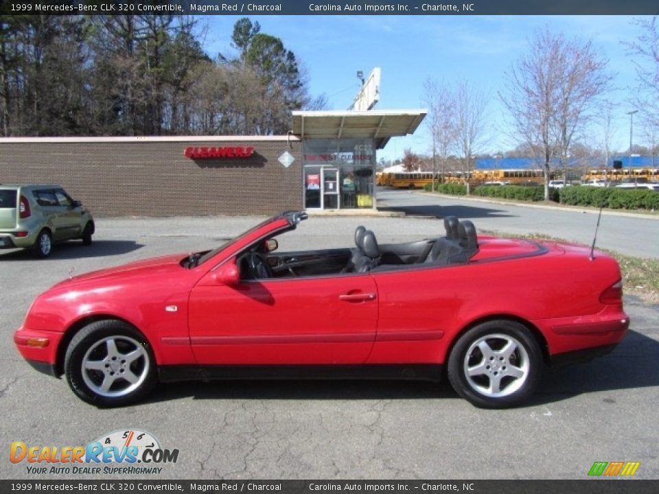 1999 Mercedes-Benz CLK 320 Convertible Magma Red / Charcoal Photo #7