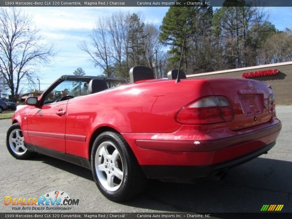 1999 Mercedes-Benz CLK 320 Convertible Magma Red / Charcoal Photo #8