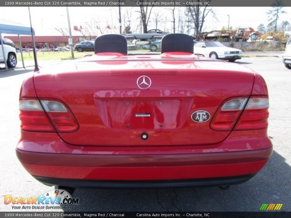 1999 Mercedes-Benz CLK 320 Convertible Magma Red / Charcoal Photo #9