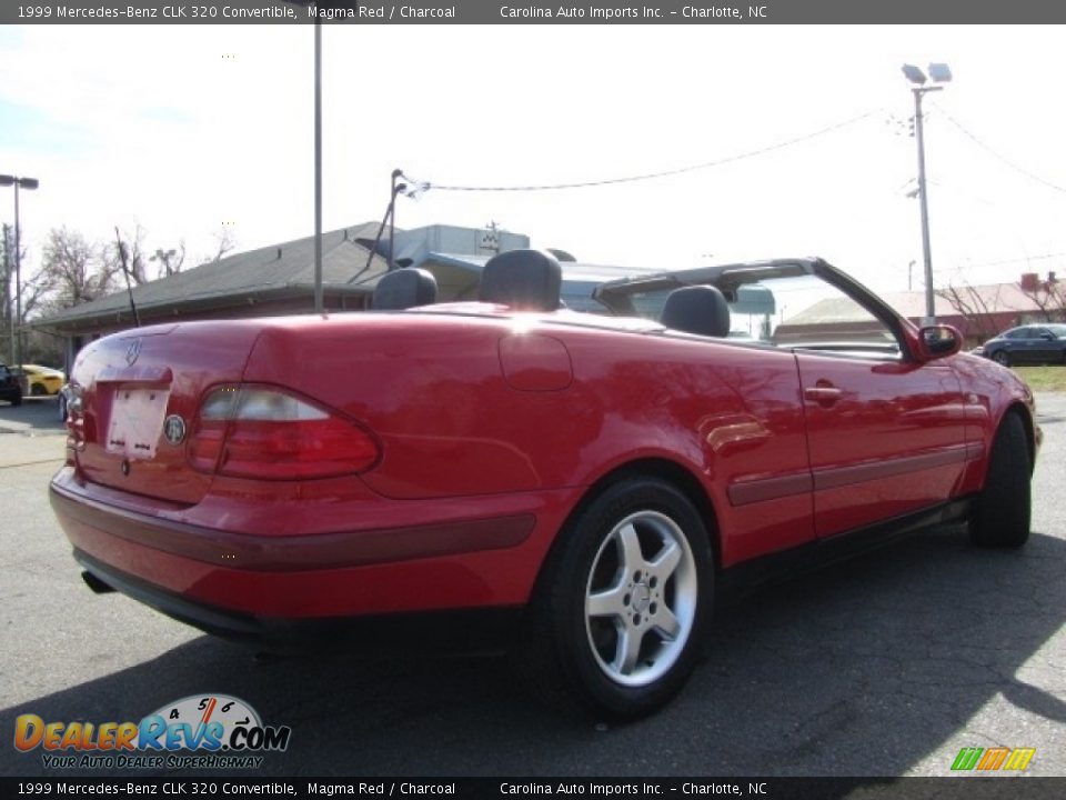 1999 Mercedes-Benz CLK 320 Convertible Magma Red / Charcoal Photo #10