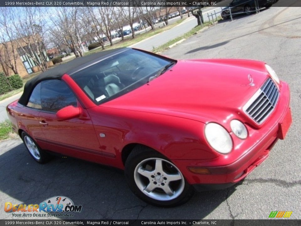 1999 Mercedes-Benz CLK 320 Convertible Magma Red / Charcoal Photo #12