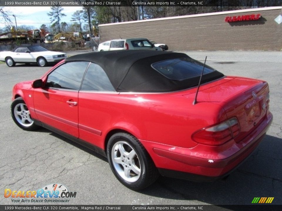 1999 Mercedes-Benz CLK 320 Convertible Magma Red / Charcoal Photo #14