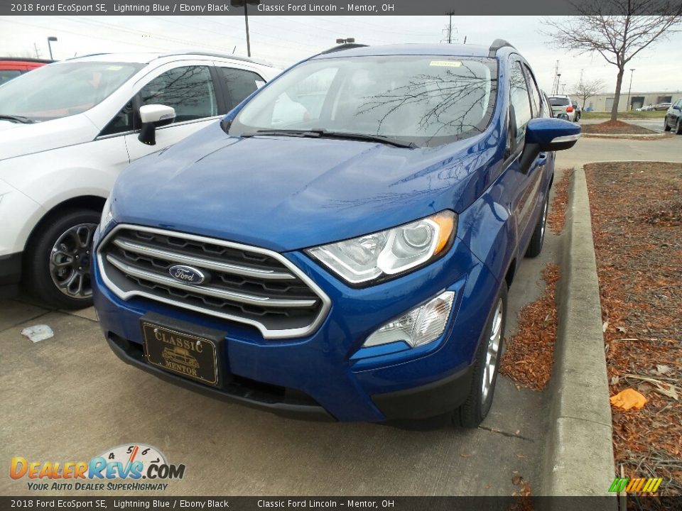 2018 Ford EcoSport SE Lightning Blue / Ebony Black Photo #1