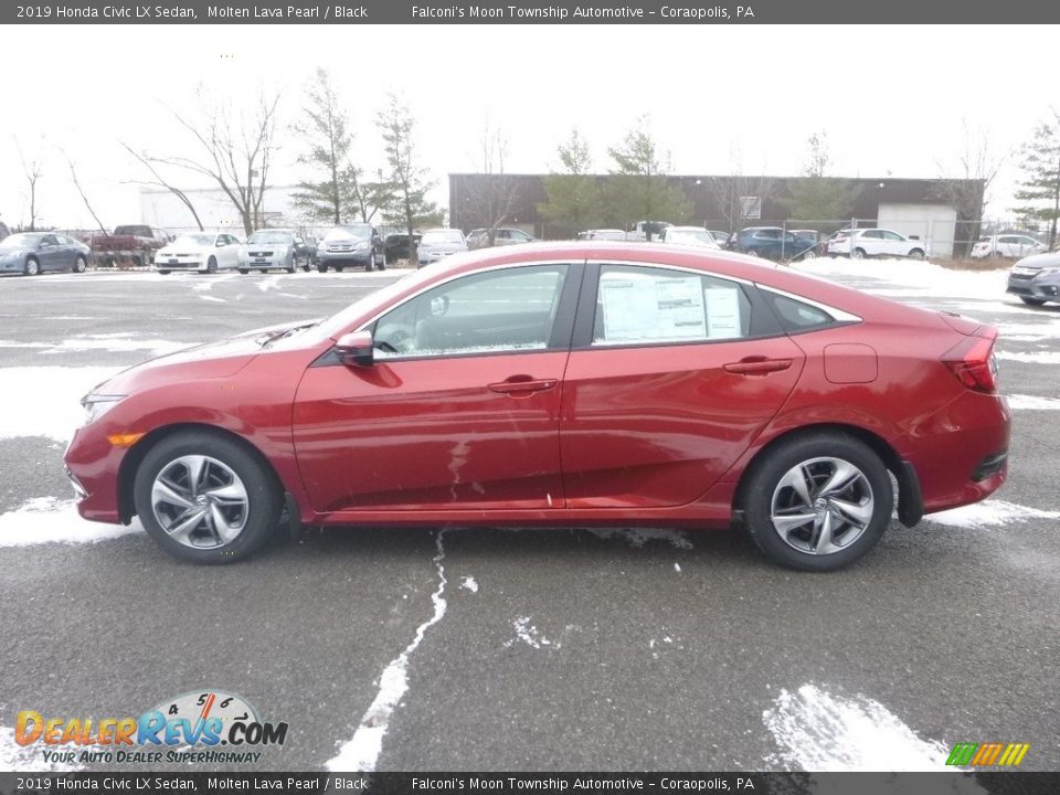 Molten Lava Pearl 2019 Honda Civic LX Sedan Photo #2